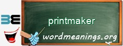 WordMeaning blackboard for printmaker